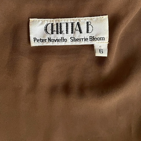 Chetta B Peter Noviello Sherrie Bloom Leopard Wrap Dress Size 6 - Picture 7 of 10